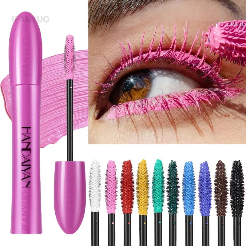 Pink Brown Eyelashes Mascara Colorful Stage Makeup Colored Mascara Cream Blue Green Lasting Waterproof Mascara Curling Eyelashes