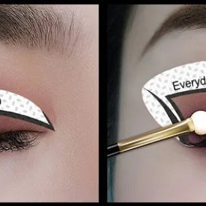 Women Eyes Makeup Stencils Winged Eyeliner Stencil Template Shaping Tools Eyebrows Eye Shadow Makeup Template Tool Stickers Card