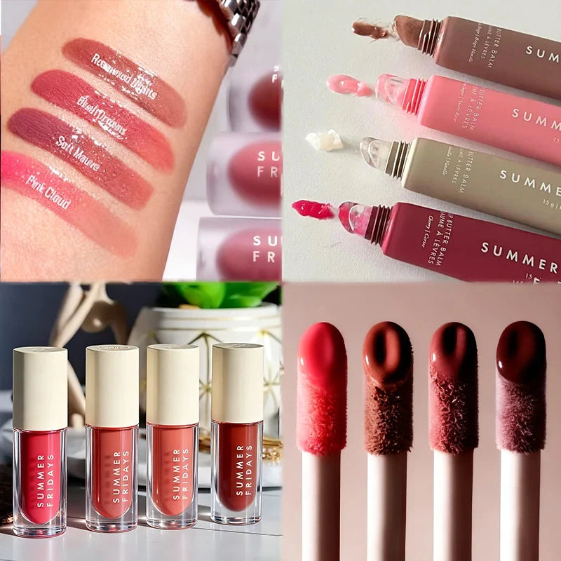 Summer Friday's Lip Balm Moisturizing Mirror Lip Gloss Lip Pink Guava Vanilla Coffee Cake Smell Lipstick Transparent Oil Makeup