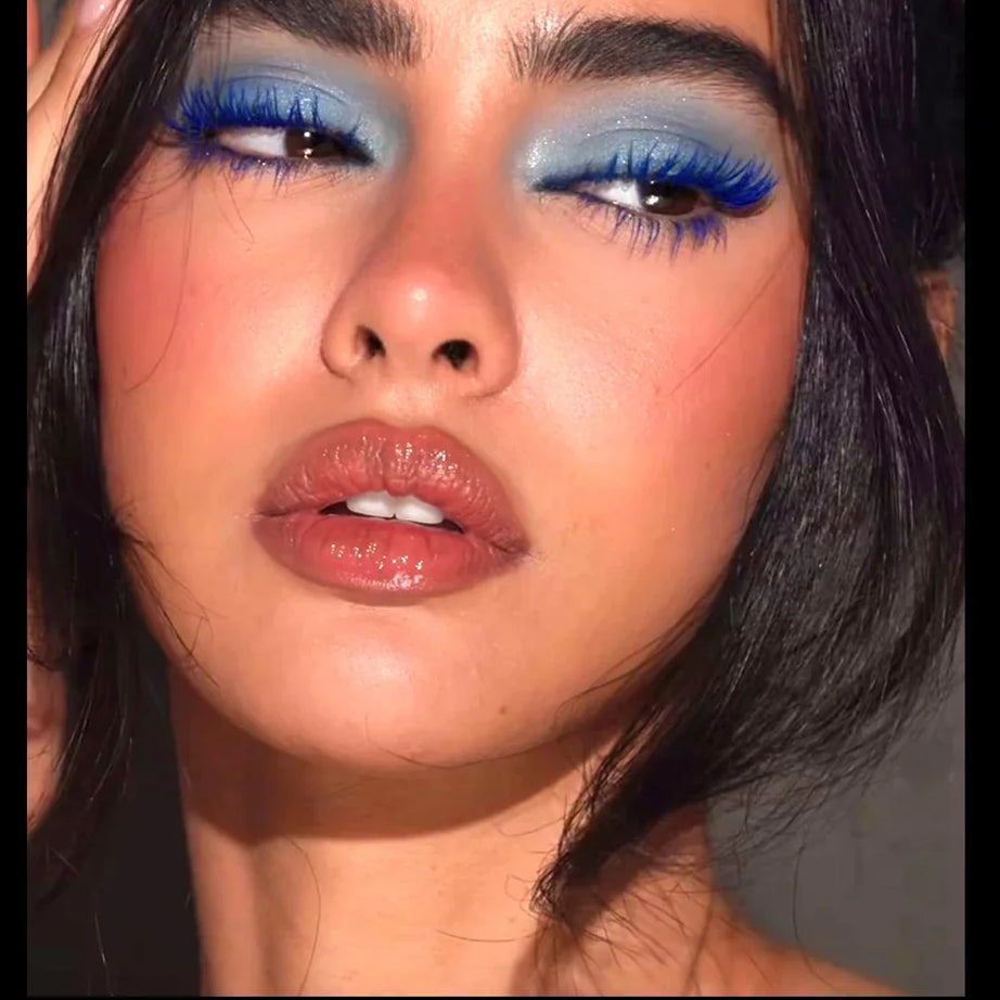 QIBEST Double Ended Diamond Glitter Mascara Lasting Colored Mascara Eyelashes Pink Blue Green Red Voluminous Mascara Rimel