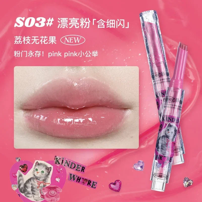 FLORTTE ×MIKKO ×ESTHER BUNNY CREAMY LIP CREAM Ice lens lip glaze water gloss lipstick