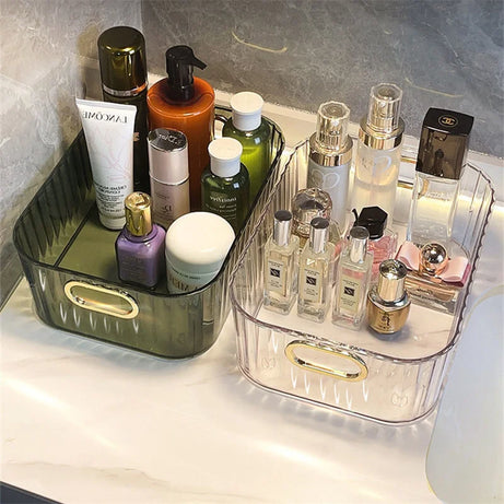 Rectangular Desktop Cosmetic Storage Drawer Stackable Storage Box Acrylic Rack Sundries Snack Makeup Storage Basket Organizer