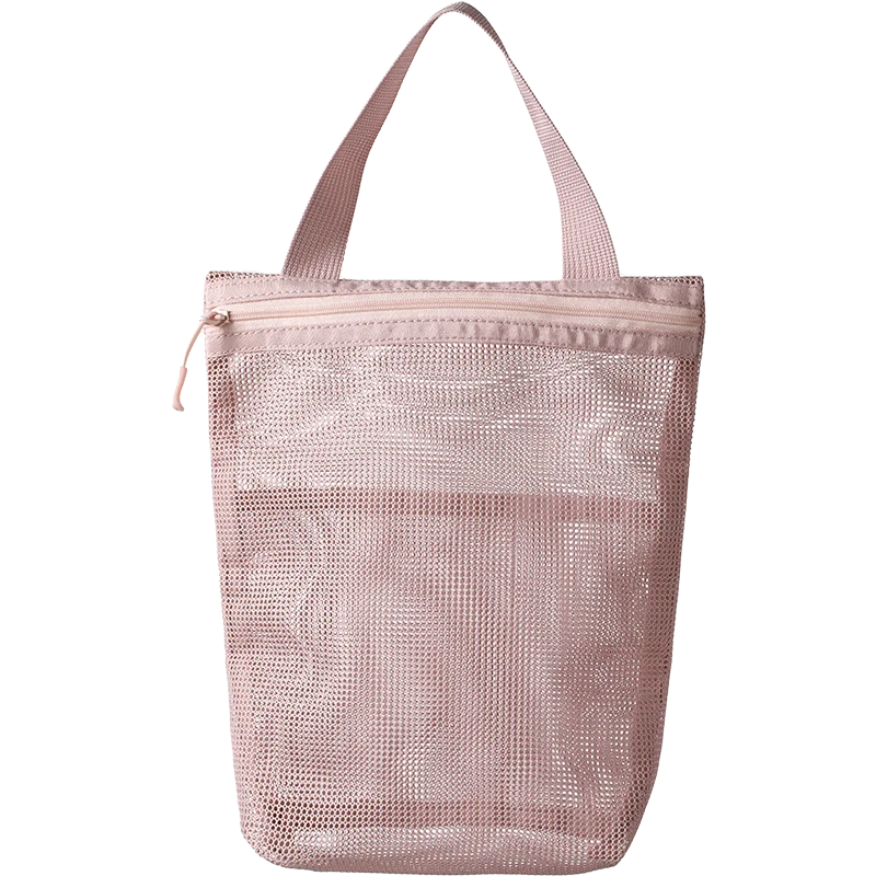 23x26cm Portable Toiletry Bag with Handy Handle Large Capacity Mesh Toiletry  Storage Bag Makeup Bag for Business Trips Travel