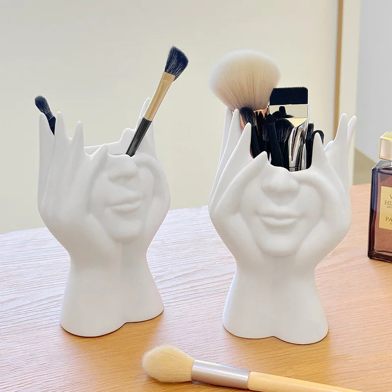 1PC Vinyl Figure Storage Holders Creative Human Body Art Styling Office Organizers Multifunctional Makeup Brush Holder