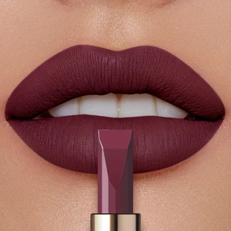 Matte silky velvet lipstick, durable, waterproof and sweat resistant, suitable for daily makeup, Valentine's Day to send female