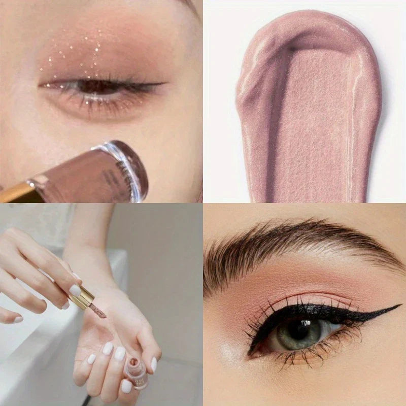 Liquid Eyeshadow Stick - Matte & Glitter for Contour & Eye Makeup,Blendable Creamy Texture,Long-Lasting Wear,Natural Eye Makeup