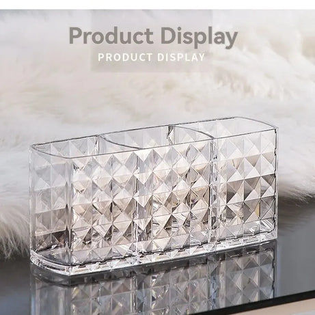 1Pcs/2Pcs Diamond Patterned Mirror Cabinet Storage Box, Bathroom, Bathroom, Cosmetics, Lipstick Storage Rack