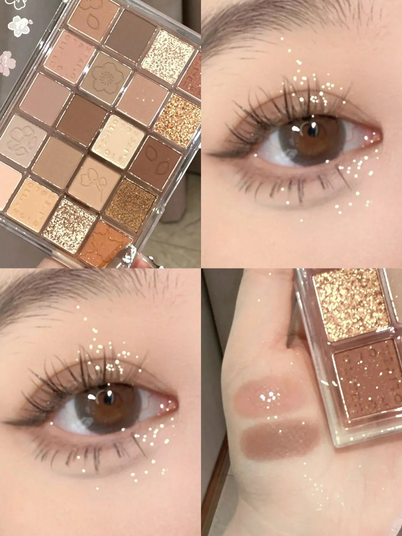 DIKALU Evening Cherry Dance Eyeshadow Tray 20 Color Large Plate Pearl Matte Bright Milk Tea Color Affordable Spring