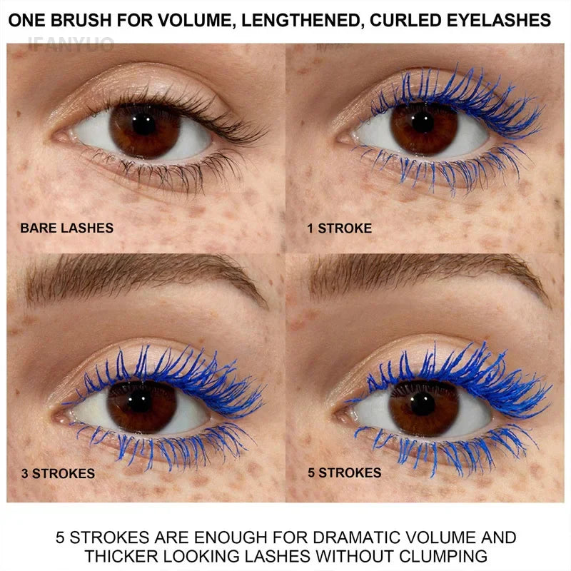 Pink Brown Eyelashes Mascara Colorful Stage Makeup Colored Mascara Cream Blue Green Lasting Waterproof Mascara Curling Eyelashes