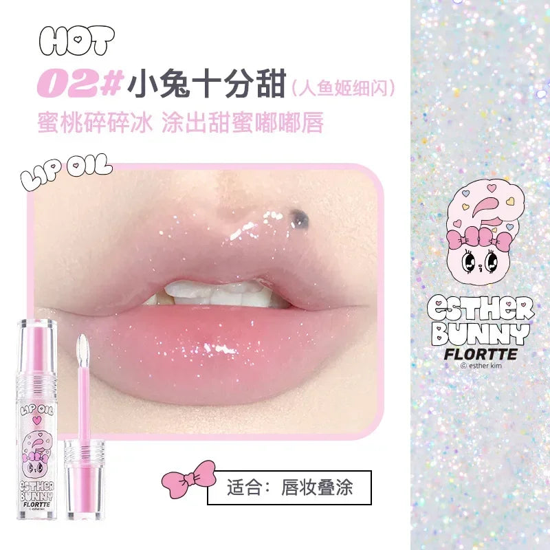 FLORTTE ×MIKKO ×ESTHER BUNNY CREAMY LIP CREAM Ice lens lip glaze water gloss lipstick