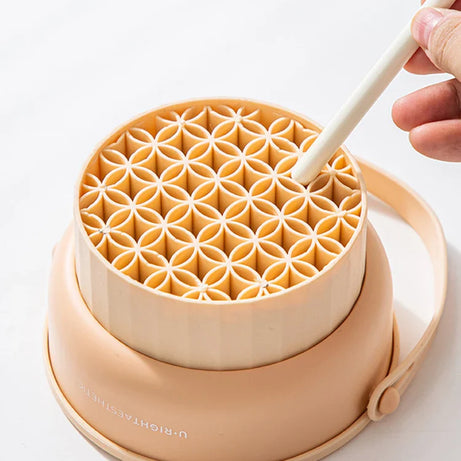 Makeup Brush Cleaning Bowl Beauty Egg Cleaning Tool Storage Set Brush Powder Puff Dry Cleaning Silicone Drying Shelf