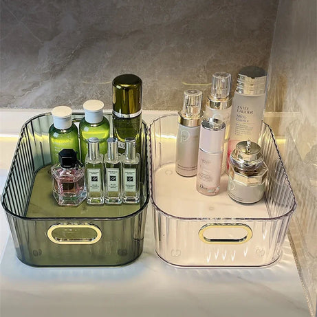 Rectangular Desktop Cosmetic Storage Drawer Stackable Storage Box Acrylic Rack Sundries Snack Makeup Storage Basket Organizer