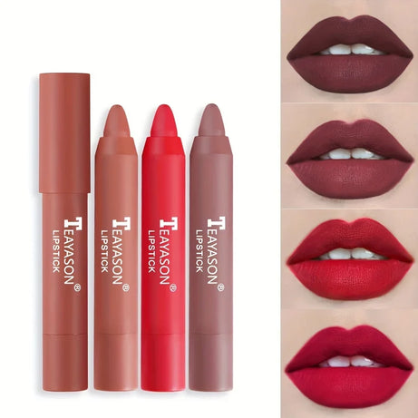 12 Colors Matte Misty Lipstick Set: Long-Lasting, Smudge-Proof, Sexy Velvet Lip Liners & Primer For Women's Makeup
