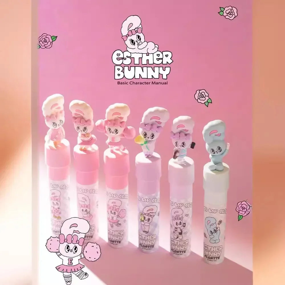 FLORTTE ×MIKKO ×ESTHER BUNNY CREAMY LIP CREAM Ice lens lip glaze water gloss lipstick