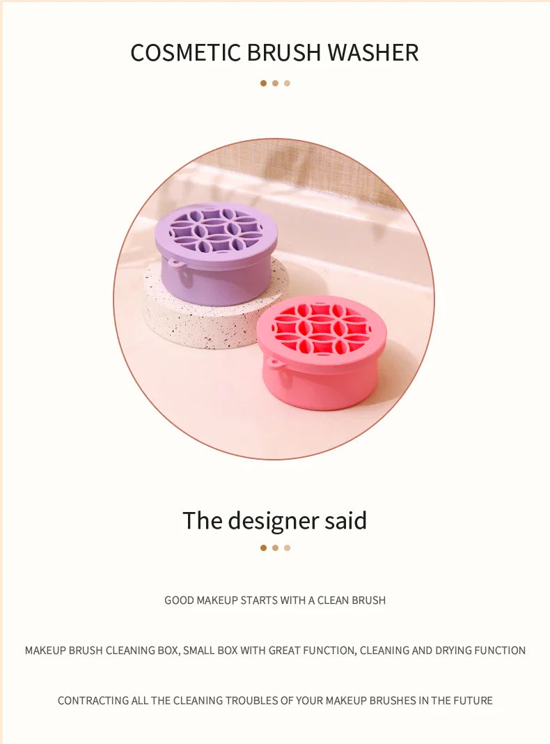 Multifunction Silicone Folding Makeup Brush Cleaning Cup Cleaning and drying 2-in-1 storage cup Beauty Cosmetic Brush Scrub Cup