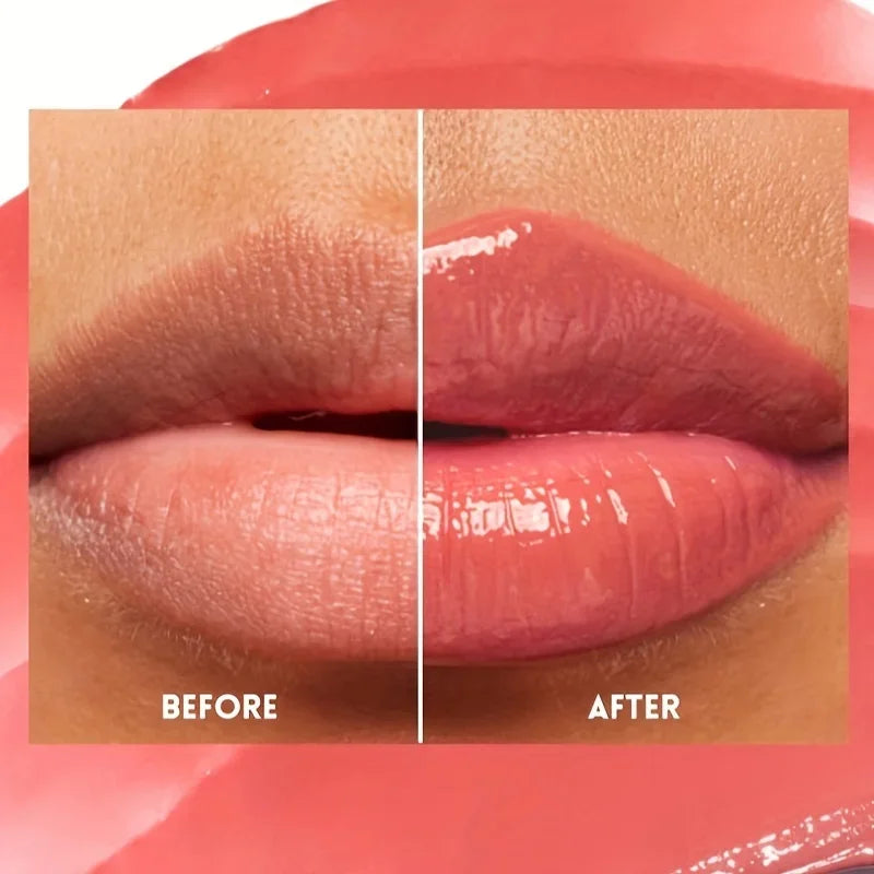 1 pcs Long-Lasting Waterproof Lipstick, Glossy Mirror Finish, Non-Stick Matte Nude Shades for Plumper Lips