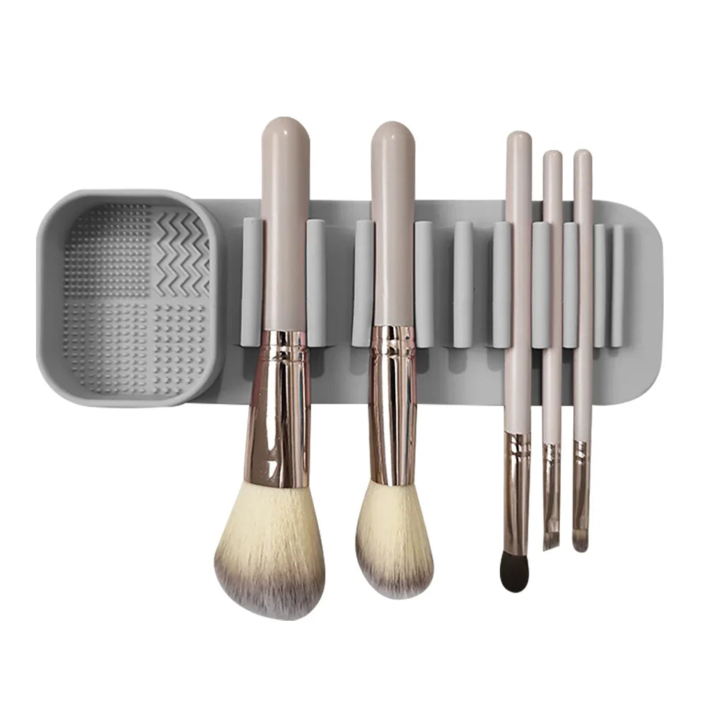 1PCS Silicone Washing Bowl Makeup Brush Cleaning Box Make-up Egg Drying Tool Set Powder Puff Washer Sponge Storage Artifact