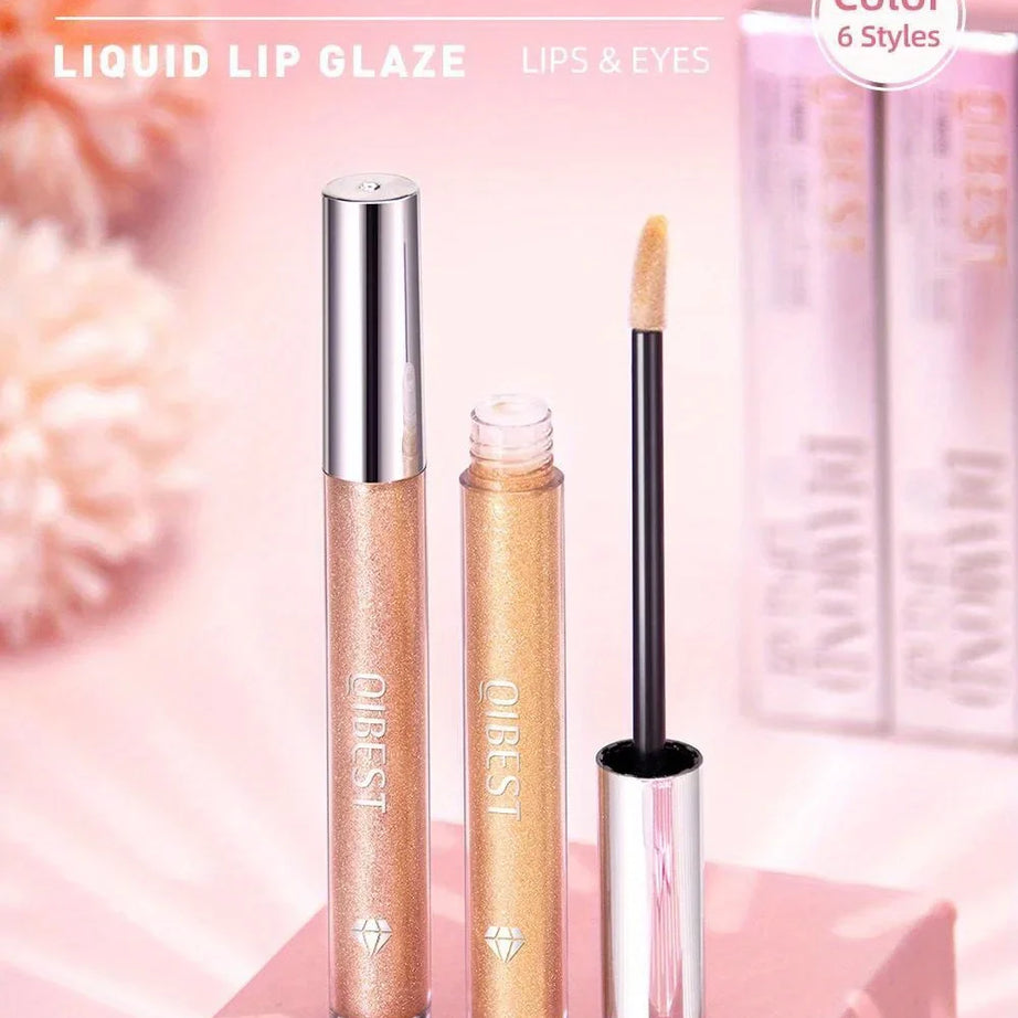 Metallic Glitter Liquid Lipstick Makeup Waterproof Lip Gloss Long-lasting Shimmer Metal Diamond Lip Glaze Tint Charming