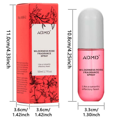 2 Pcs Coconut Rose Fragrance Spray Hair & Body Fragrance Mist Fresh Long Lasting Fragrance Perfume Travel Size Freshener Spray