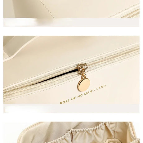 Large Capacity Cosmetic Bag Cosmetic Storage Bag PU Leather Portable Travel Toiletry Bag Women Cosmetic Bag Toiletries Organizer