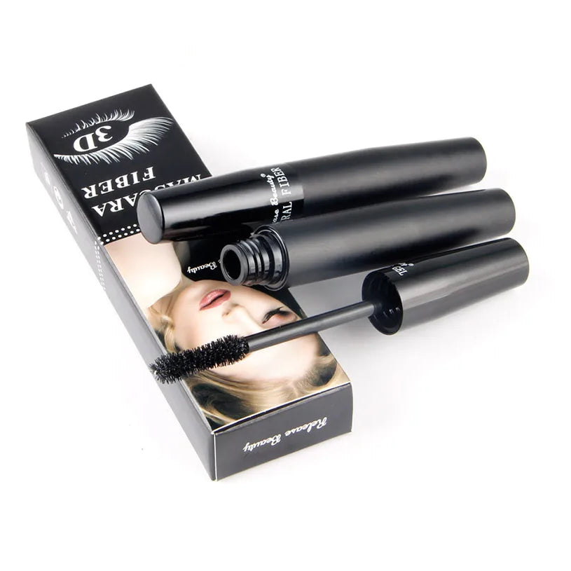3D Lash Volumizing Mascara 2-Piece Set, Lengthening & Curling Effect, Waterproof Smudge-Proof for Dramatic Long Lashes, Black