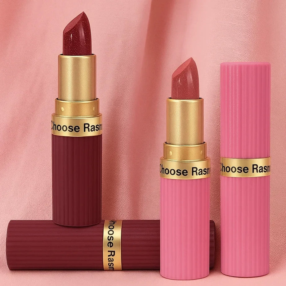 Pearlescent Pink Glitter Velvet Lipstick Metallic Waterproof Long Lasting Matte Shimmer Diamond Lipstick Women Makeup Cosmetic