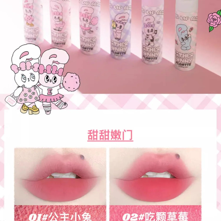 FLORTTE ×MIKKO ×ESTHER BUNNY CREAMY LIP CREAM Ice lens lip glaze water gloss lipstick