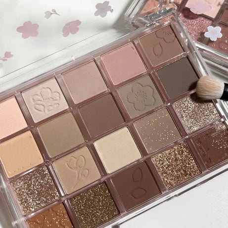 DIKALU Evening Cherry Dance Eyeshadow Tray 20 Color Large Plate Pearl Matte Bright Milk Tea Color Affordable Spring