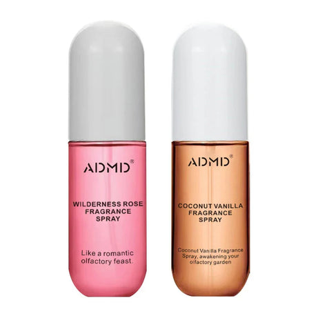 2 Pcs Coconut Rose Fragrance Spray Hair & Body Fragrance Mist Fresh Long Lasting Fragrance Perfume Travel Size Freshener Spray