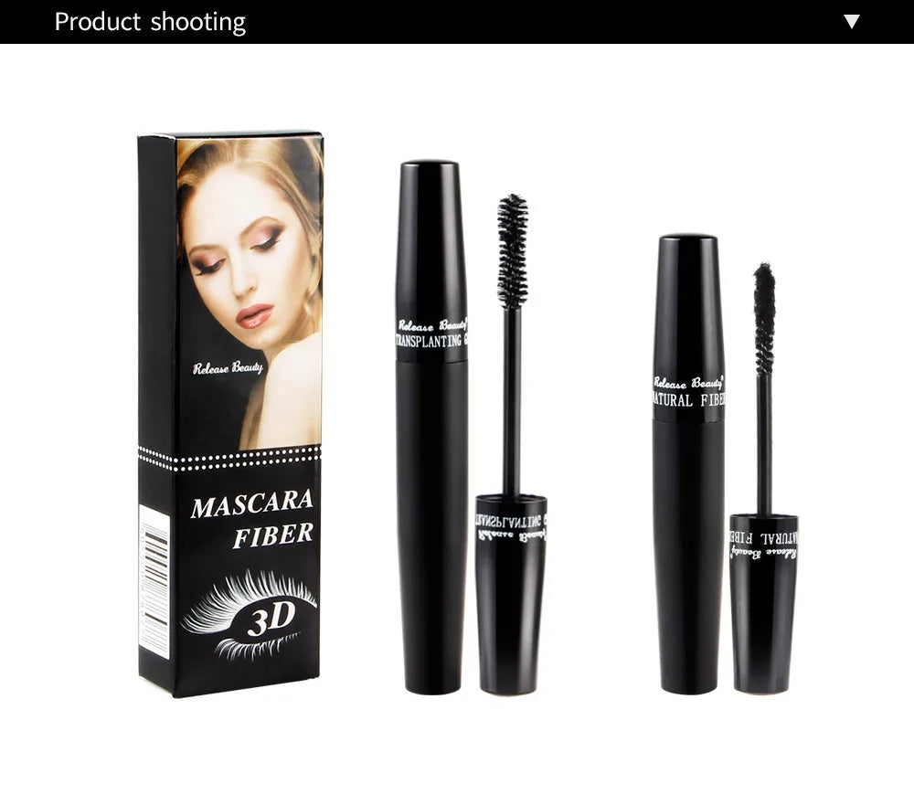 3D Lash Volumizing Mascara 2-Piece Set, Lengthening & Curling Effect, Waterproof Smudge-Proof for Dramatic Long Lashes, Black