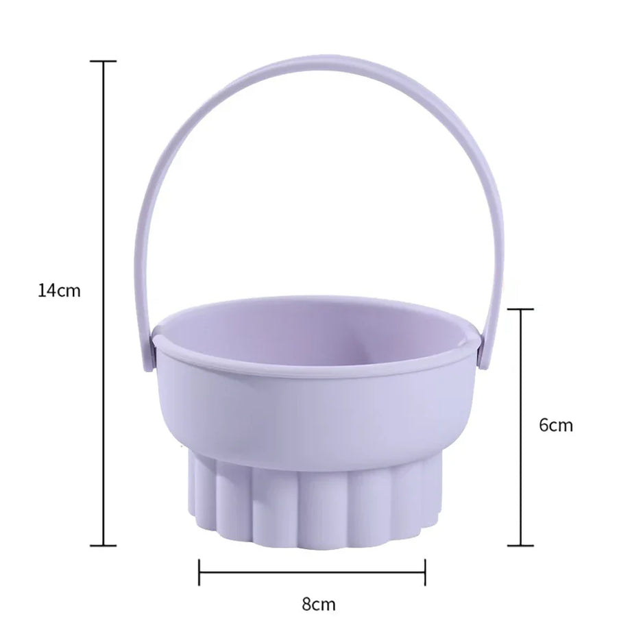 1PCS Silicone Washing Bowl Makeup Brush Cleaning Box Make-up Egg Drying Tool Set Powder Puff Washer Sponge Storage Artifact