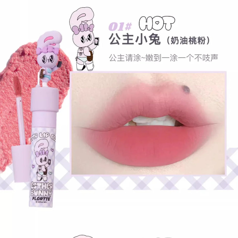FLORTTE ×MIKKO ×ESTHER BUNNY CREAMY LIP CREAM Ice lens lip glaze water gloss lipstick