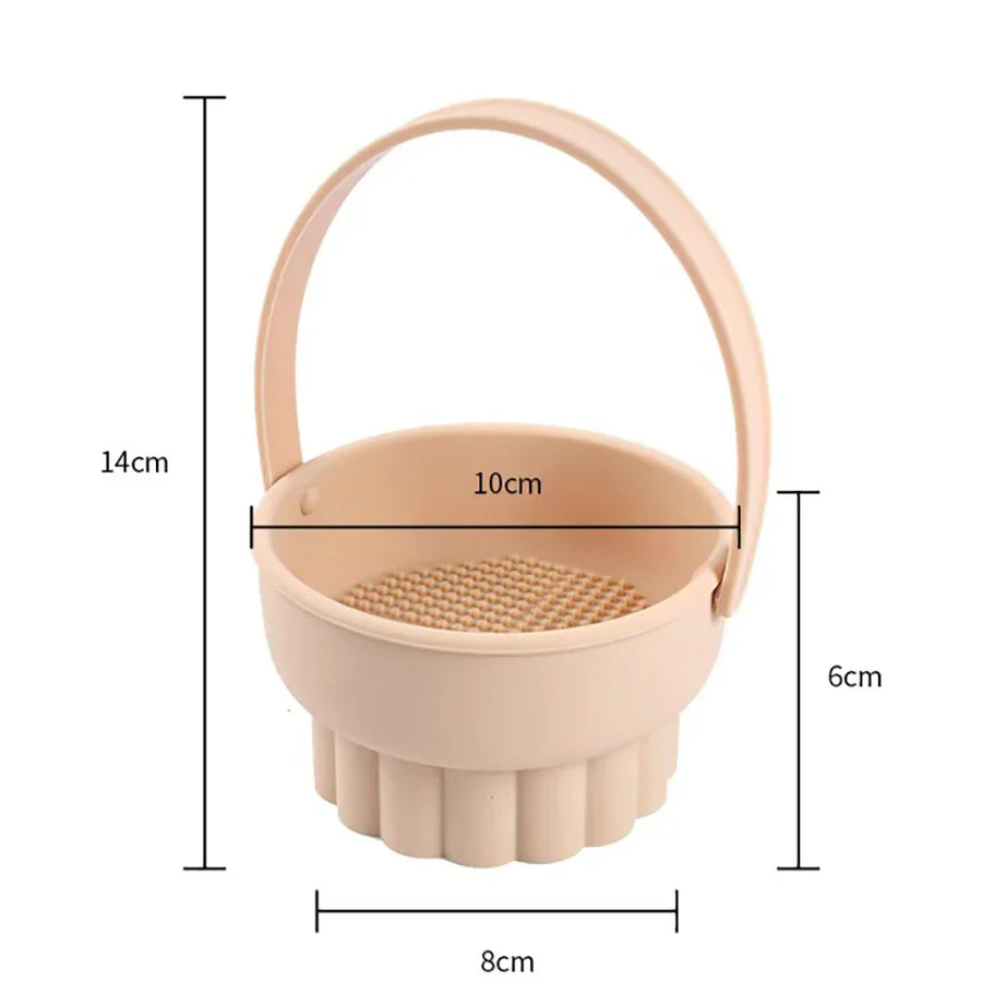 1PCS Silicone Washing Bowl Makeup Brush Cleaning Box Make-up Egg Drying Tool Set Powder Puff Washer Sponge Storage Artifact