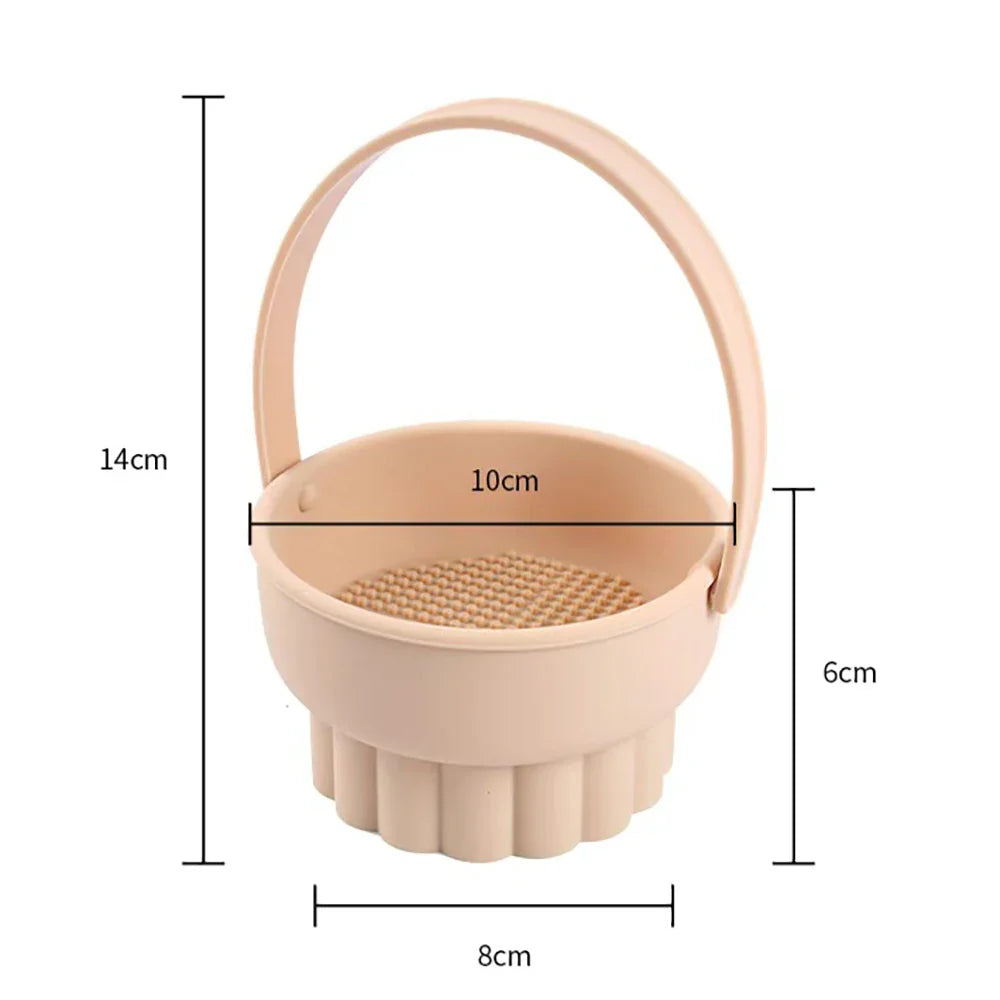 1PCS Silicone Washing Bowl Makeup Brush Cleaning Box Make-up Egg Drying Tool Set Powder Puff Washer Sponge Storage Artifact