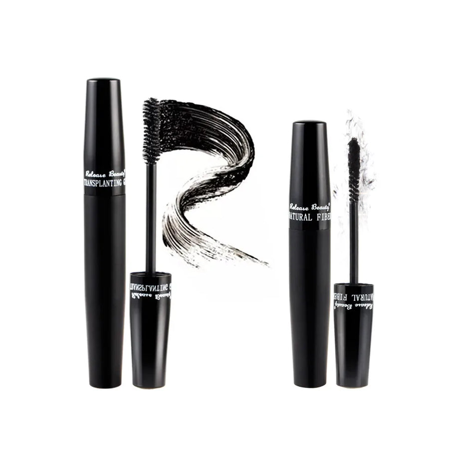 3D Lash Volumizing Mascara 2-Piece Set, Lengthening & Curling Effect, Waterproof Smudge-Proof for Dramatic Long Lashes, Black