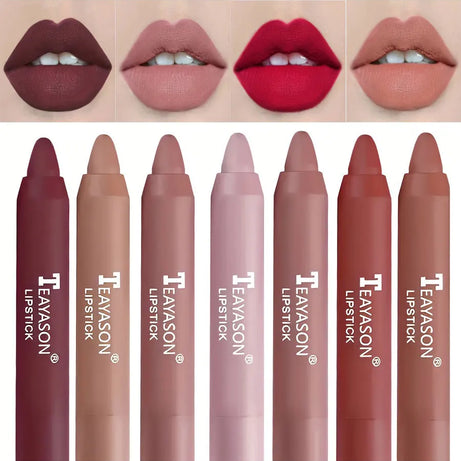 12 Colors Matte Misty Lipstick Set: Long-Lasting, Smudge-Proof, Sexy Velvet Lip Liners & Primer For Women's Makeup