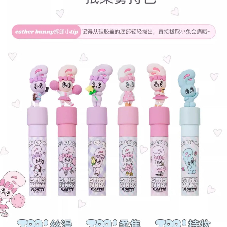 FLORTTE ×MIKKO ×ESTHER BUNNY CREAMY LIP CREAM Ice lens lip glaze water gloss lipstick