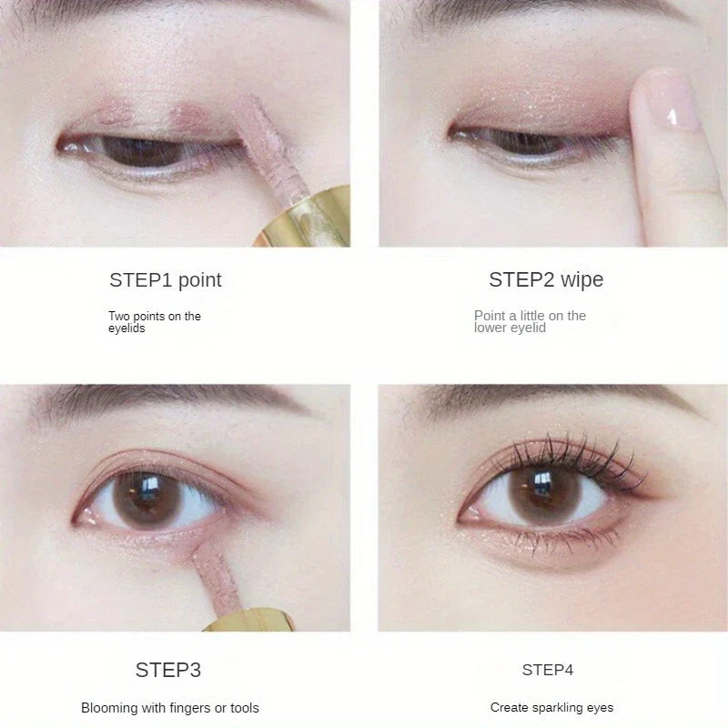 Liquid Eyeshadow Stick - Matte & Glitter for Contour & Eye Makeup,Blendable Creamy Texture,Long-Lasting Wear,Natural Eye Makeup