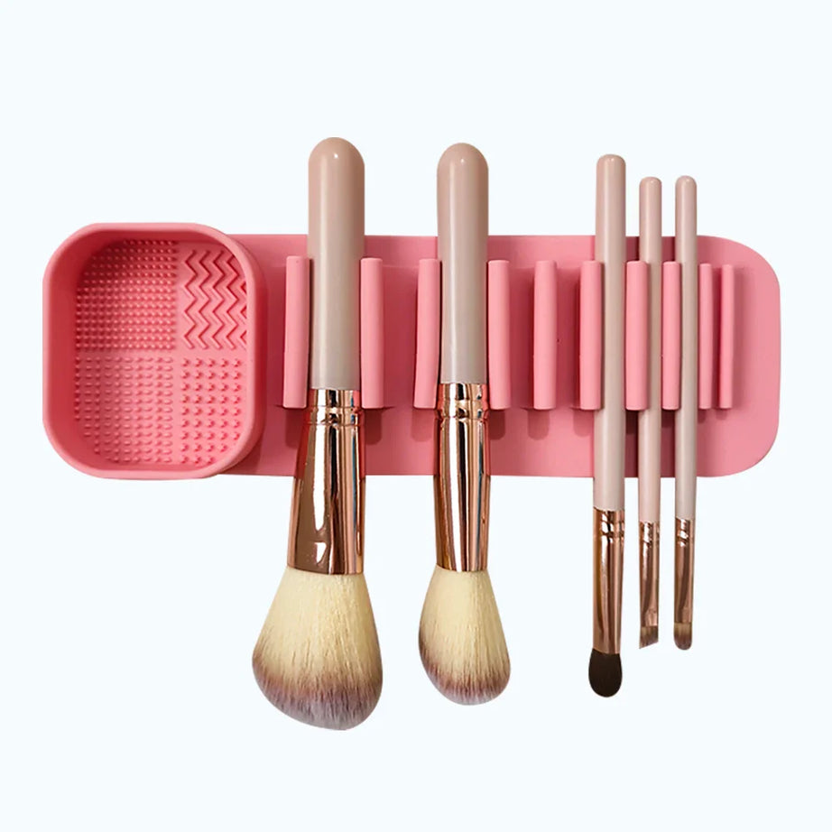 1PCS Silicone Washing Bowl Makeup Brush Cleaning Box Make-up Egg Drying Tool Set Powder Puff Washer Sponge Storage Artifact
