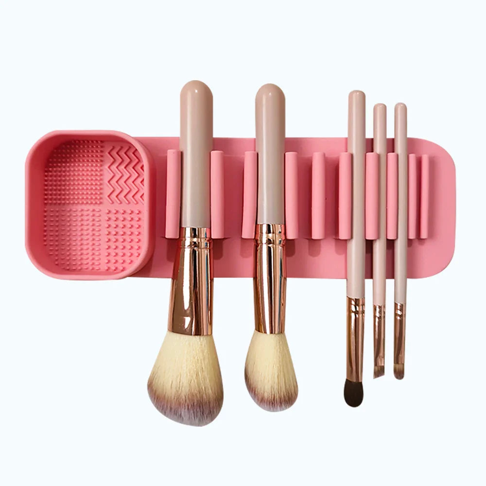 1PCS Silicone Washing Bowl Makeup Brush Cleaning Box Make-up Egg Drying Tool Set Powder Puff Washer Sponge Storage Artifact