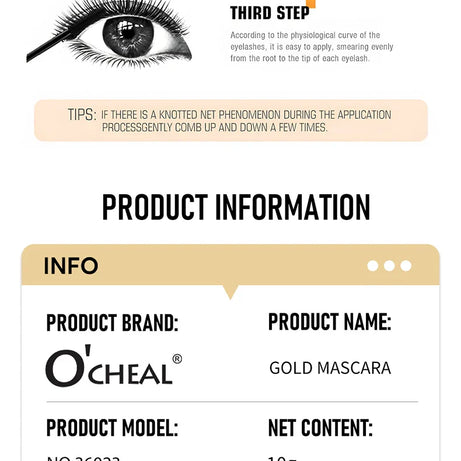 O‘cheal Mascara Black Lash Eyelash Brush 3D Silk Thick Curling Lengthening Eyes Lashes Beauty Makeup Cosmetics Extension Mascara