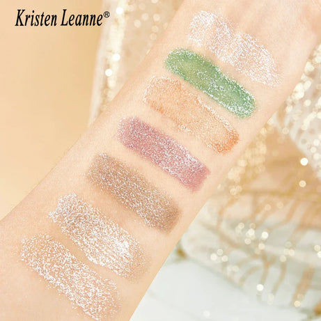 Rose Gold Sequin Glitter Mascara Shiny Eyelashes Quick Dry Waterproof Curling Thick Diamond Colored Mascara Shimmer Eye Makeup