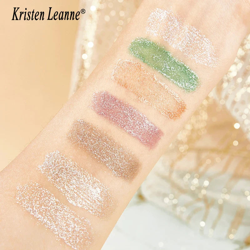 Rose Gold Sequin Glitter Mascara Shiny Eyelashes Quick Dry Waterproof Curling Thick Diamond Colored Mascara Shimmer Eye Makeup