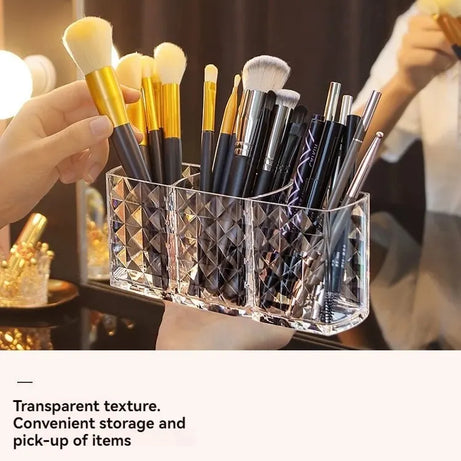 1Pcs/2Pcs Diamond Patterned Mirror Cabinet Storage Box, Bathroom, Bathroom, Cosmetics, Lipstick Storage Rack
