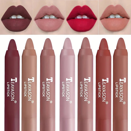 12 Colors Matte Misty Lipstick Set: Long-Lasting, Smudge-Proof, Sexy Velvet Lip Liners & Primer For Women's Makeup