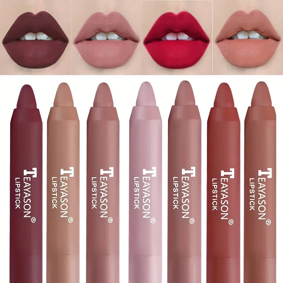 12 Colors Matte Misty Lipstick Set: Long-Lasting, Smudge-Proof, Sexy Velvet Lip Liners & Primer For Women's Makeup