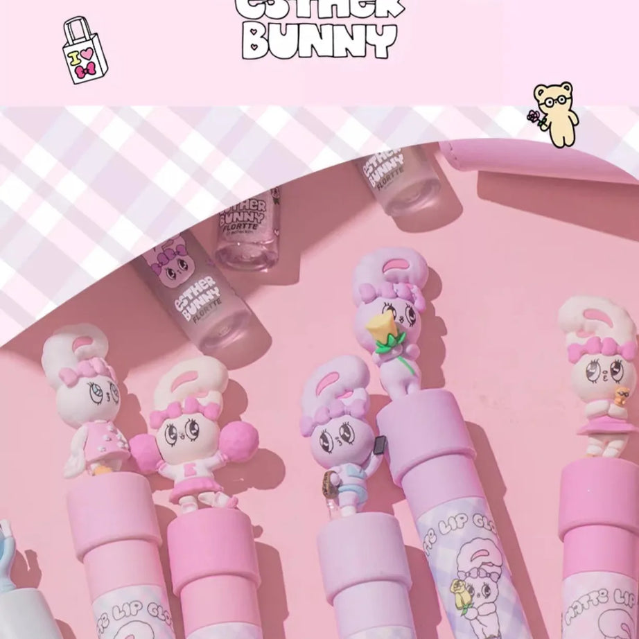 FLORTTE ×MIKKO ×ESTHER BUNNY CREAMY LIP CREAM Ice lens lip glaze water gloss lipstick