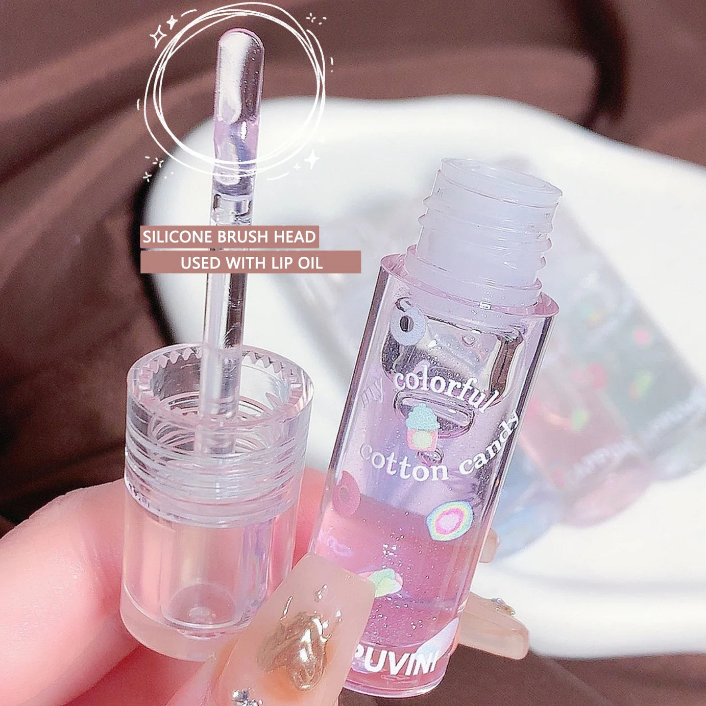 3Pcs/box Transparent Glitter Lip Gloss Set Clear Water Light Lip Glaze Moisturizer Color Changing Lip Oil Jelly Mirror Lipsticks